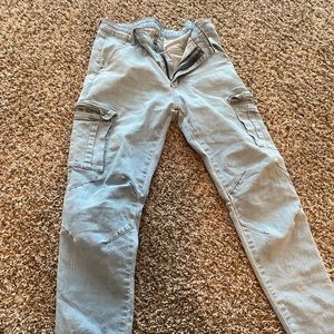 Romwe sky blue cargo jeans size 32